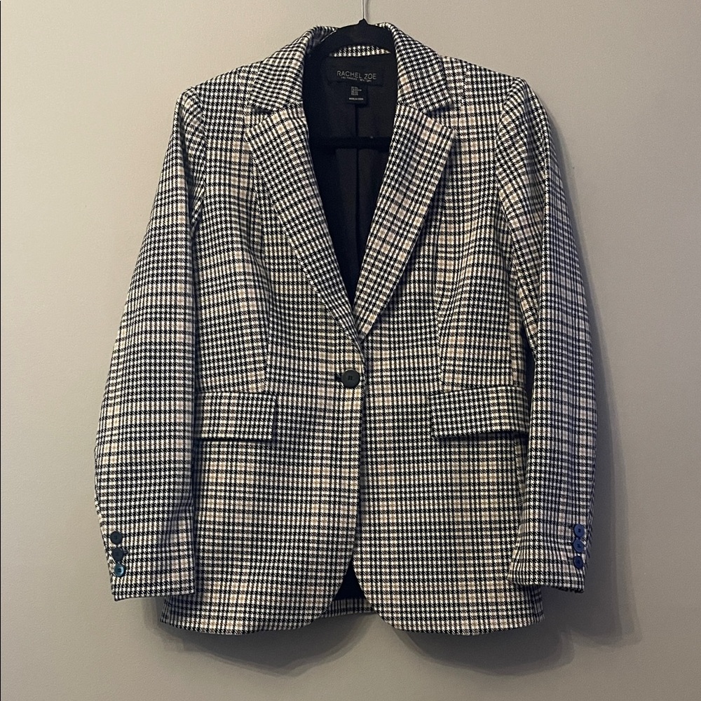Rachel Zoe Classic Checkered Blazer